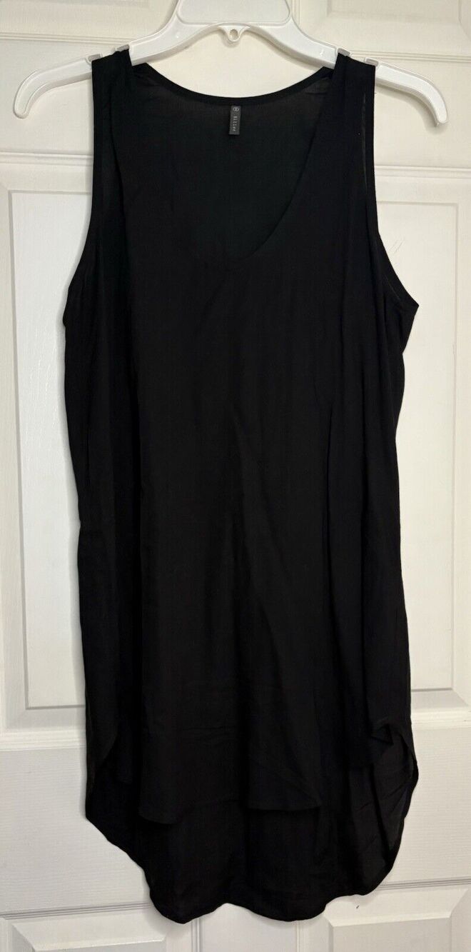 Revolve Riller & Fount Women Black Casual Tank Dress Size 0 XS Soft Stretch USA